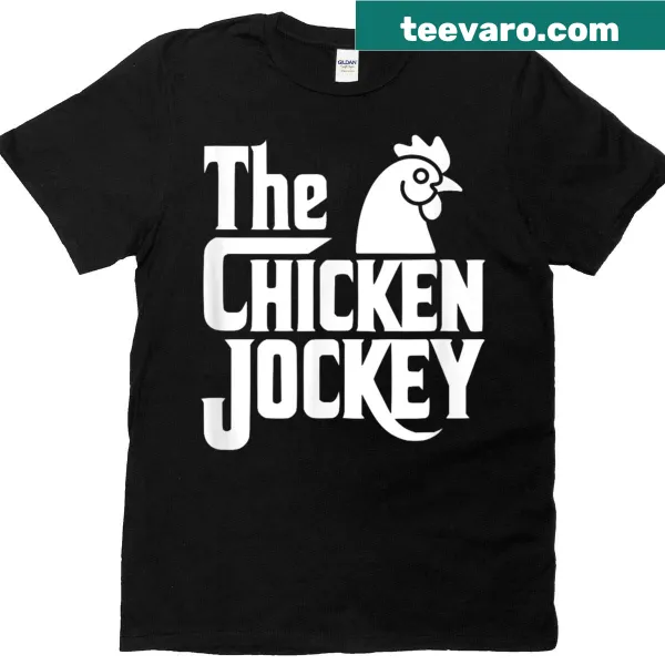 Cartoon chicken graphic on a T-shirt