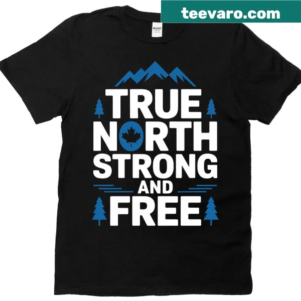 Canada pride design with text graphic on a t-shirt