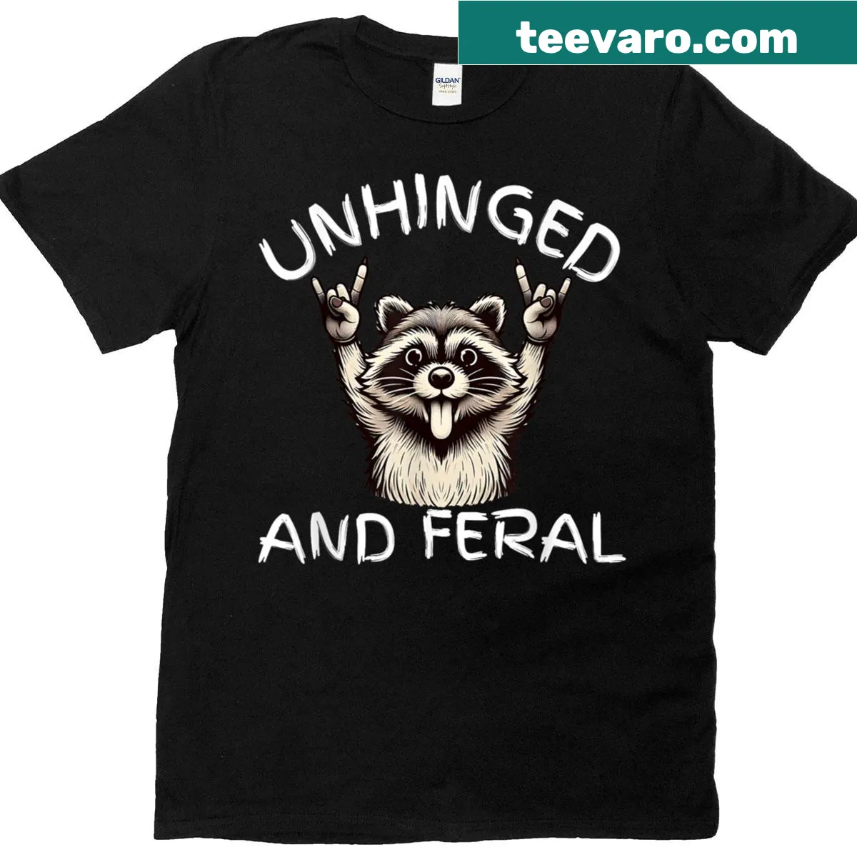 Funny vintage raccoon graphic on a t-shirt — on a men's t-shirt