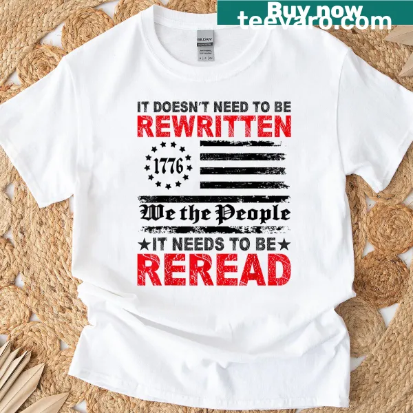 T-shirt featuring US flag and Constitution text