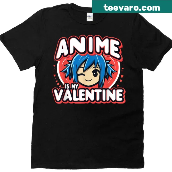 Japanese anime romance graphic for Valentine's Day on a t-shirt