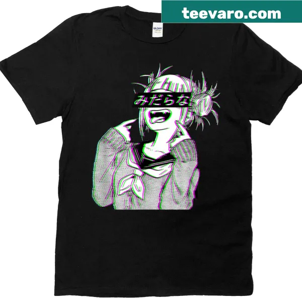 Vaporwave glitch manga girl anime t-shirt for fans.