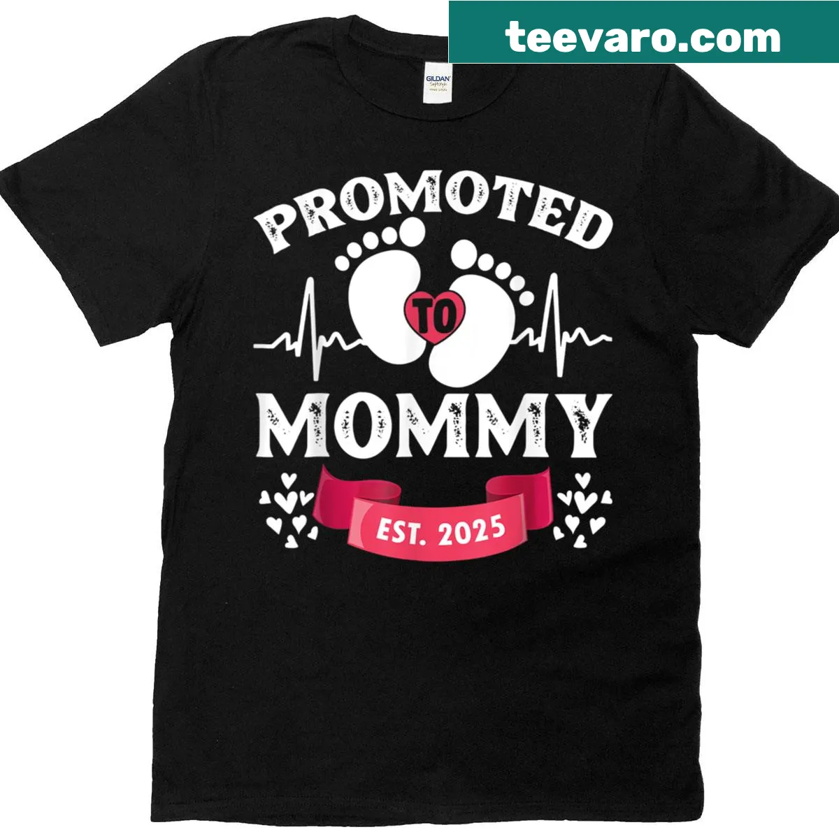 Sentimental T-shirt for new moms reading '1st Time Mom Est 2025'. — on a men's t-shirt