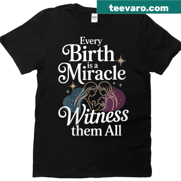 Certified birth worker pride graphic t-shirt for midwives