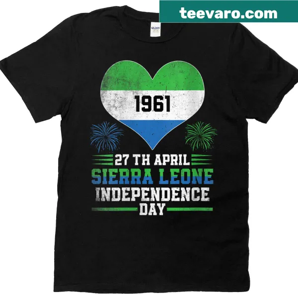 Patriotic t-shirt celebrating Sierra Leone's Independence Day