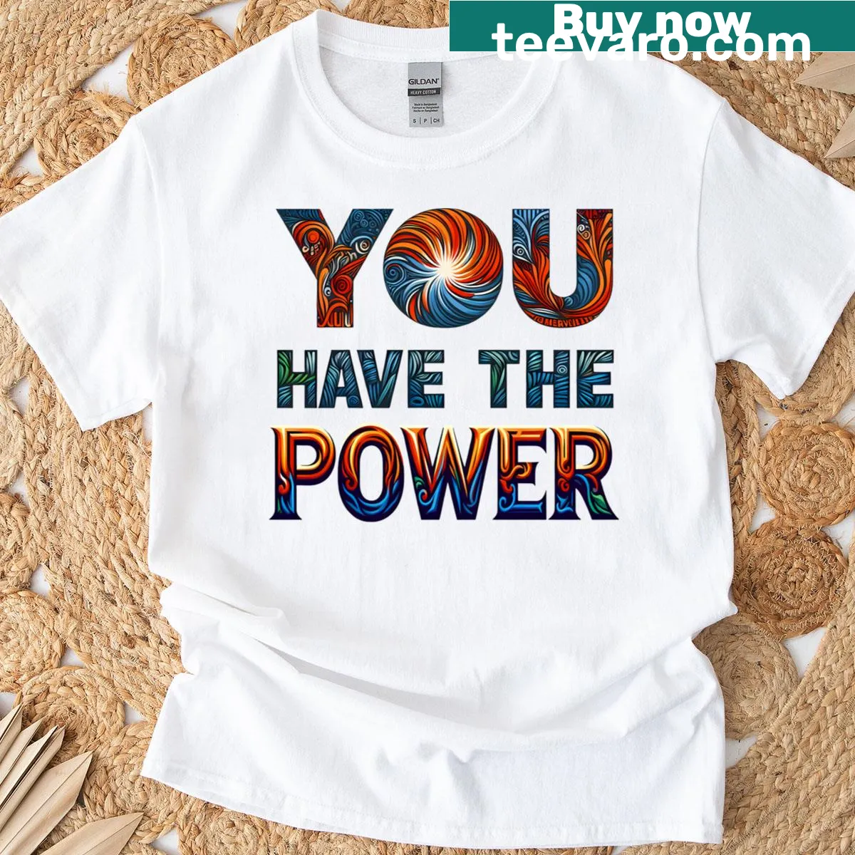 Empowering typography graphic on a T-shirt — on a men's t-shirt