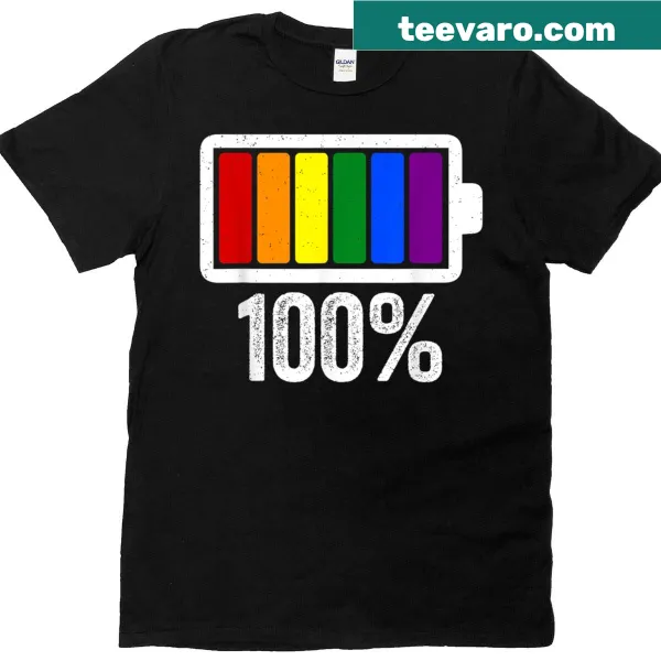LGBTQ+ rainbow flag themed T-shirt