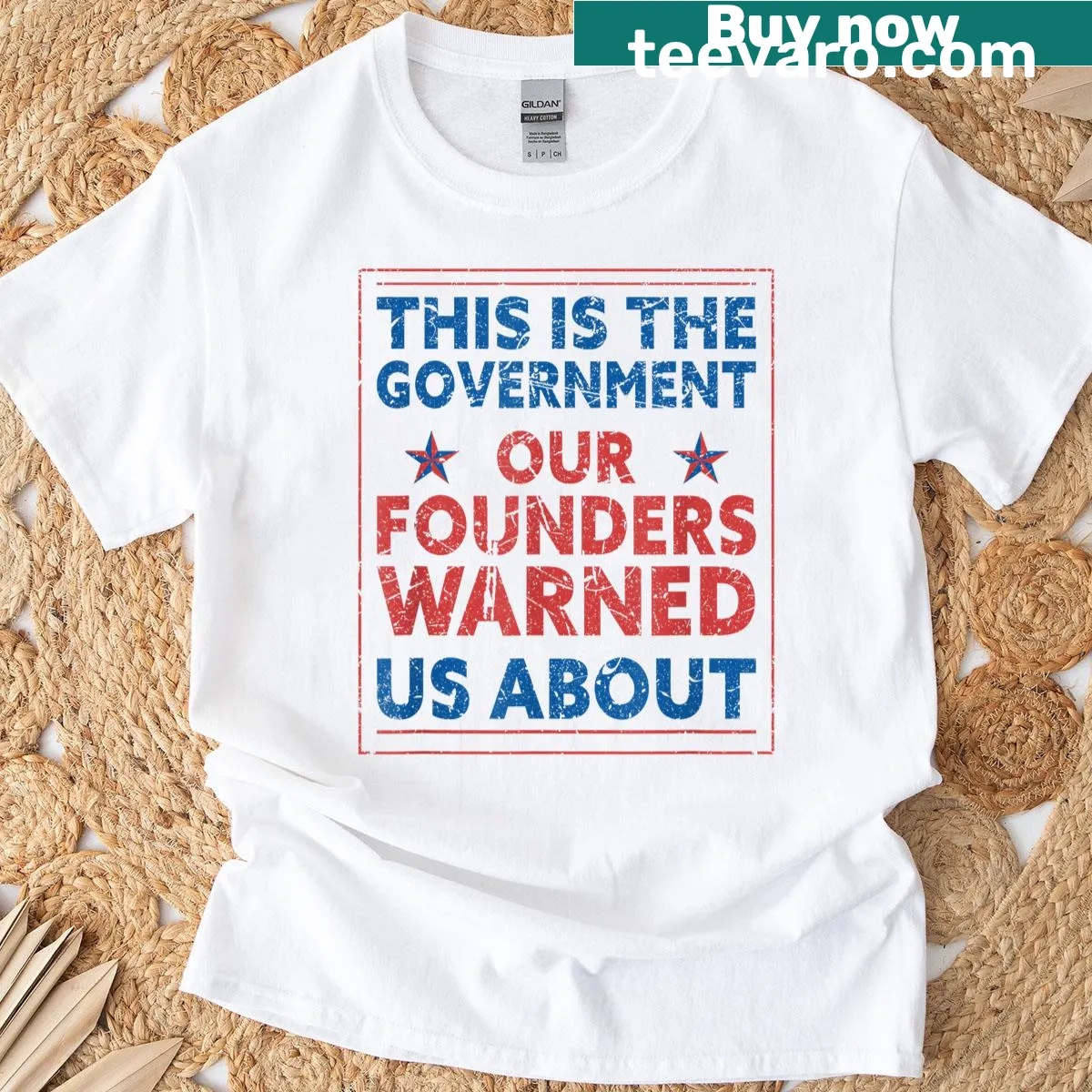 Typography design depicting a political statement on a T-shirt — on a men's t-shirt