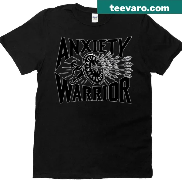 Oversized t-shirt with Defending Against Mental Arrows text, symbolizing resilience