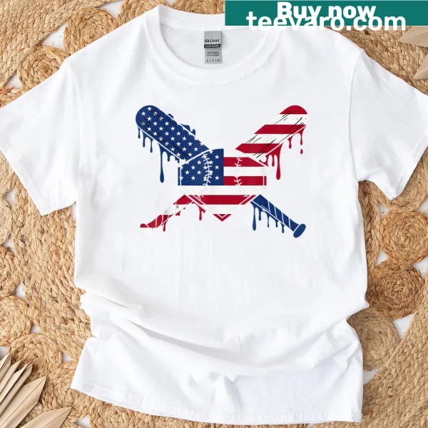 Youth T-shirt featuring playful baseball and ice cream graphics