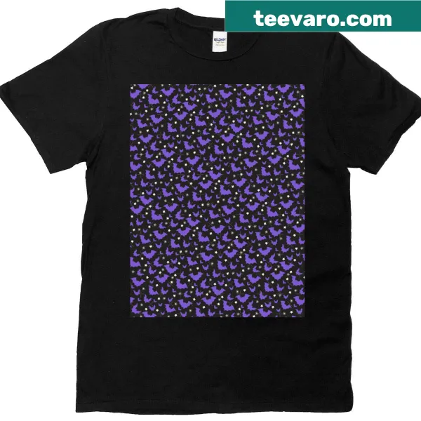 Graphic t-shirt featuring a playful bat pattern