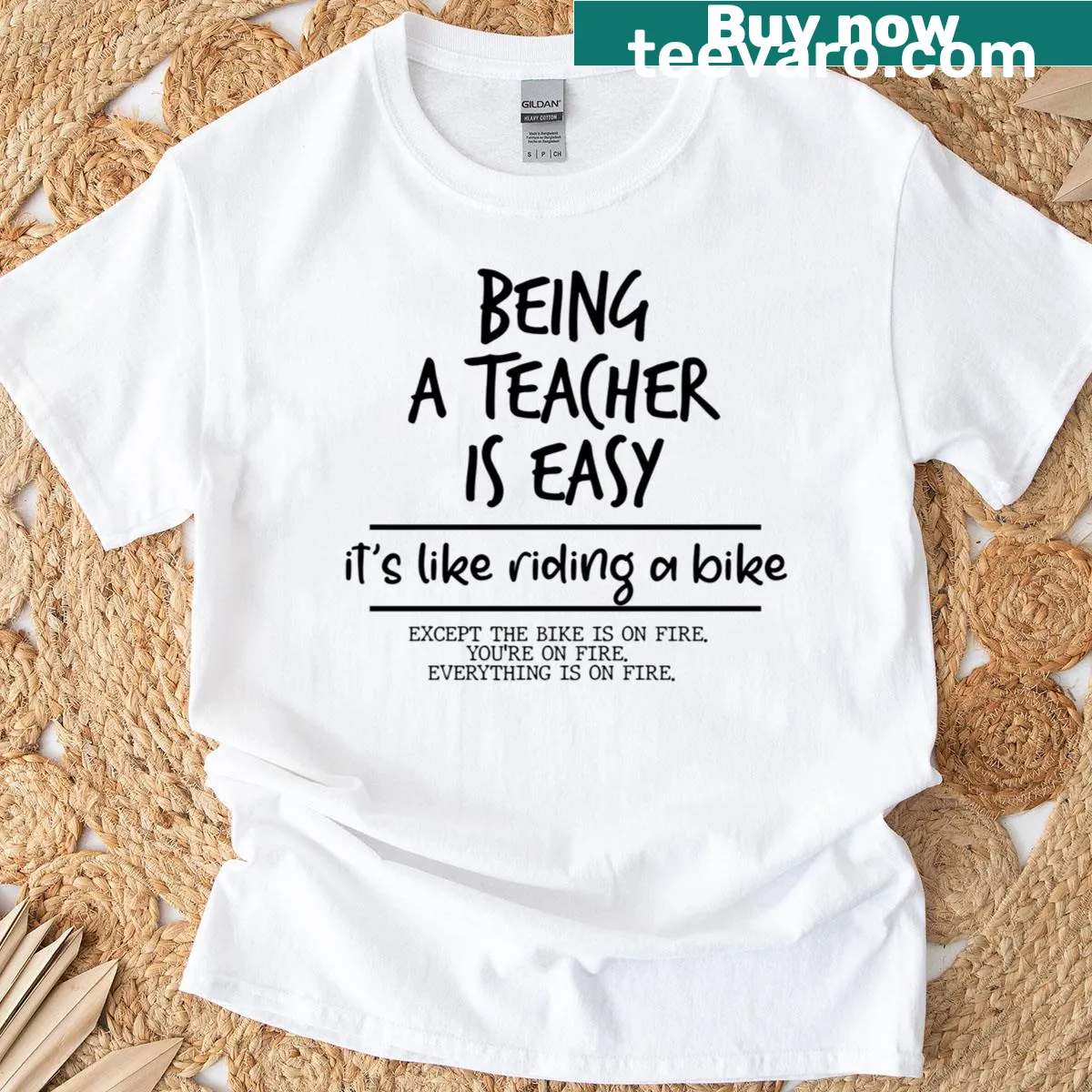 Funny teacher-themed phrase on a T-shirt — on a men's t-shirt
