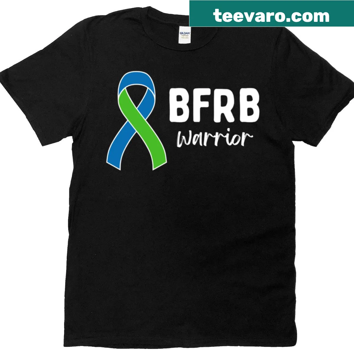 Bfrb Warrior t-shirt with bold supporting text — on a men's t-shirt