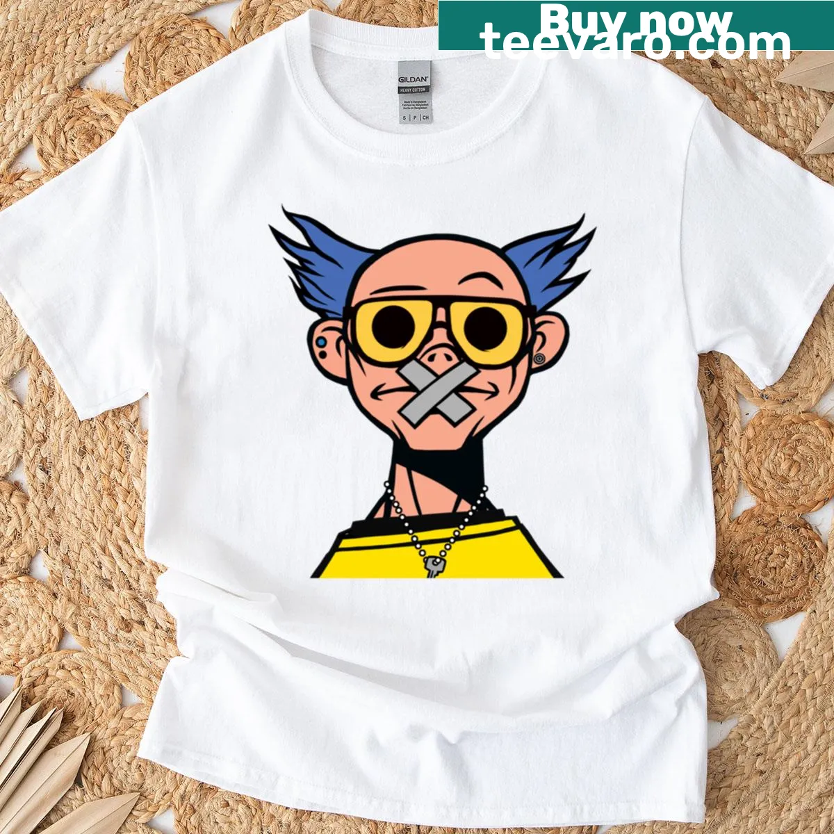 Simple blank t-shirt, versatile for customization or everyday wear — on a men's t-shirt