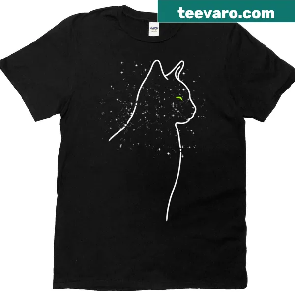 Silhouette of a cat in a heart, designed for cat lovers