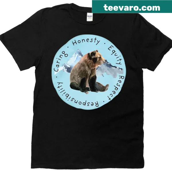 Oversized t-shirt featuring a cute cartoon bear design