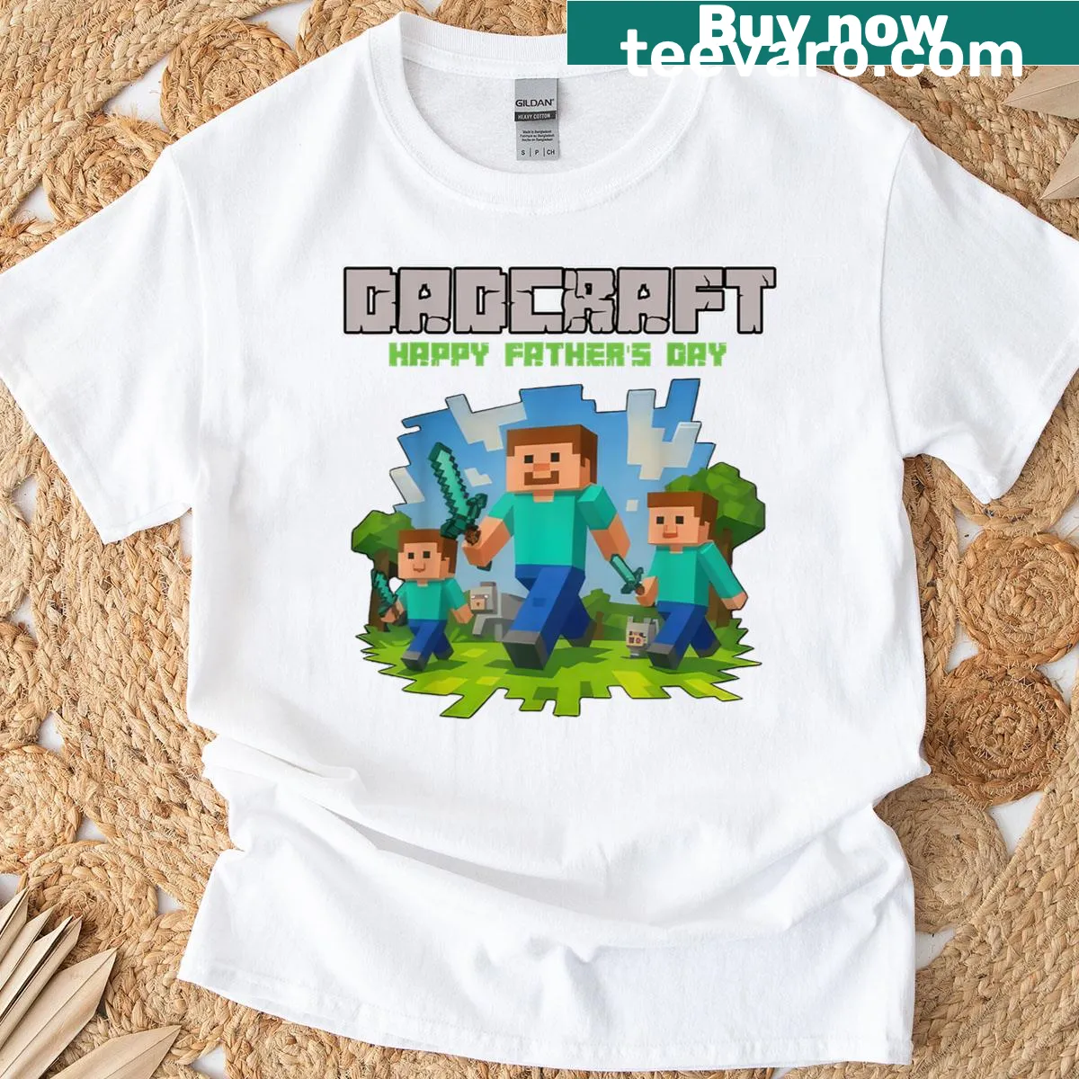 Dadcraft typography design on a t-shirt — on a men's t-shirt