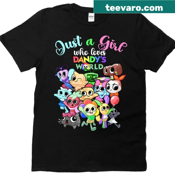 Fun Dandy's World design t-shirt for girls featuring playful graphics