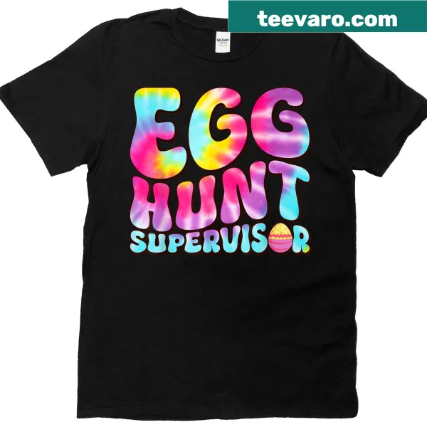 Funny Easter Egg Hunt Supervisor T-shirt for moms and dads.