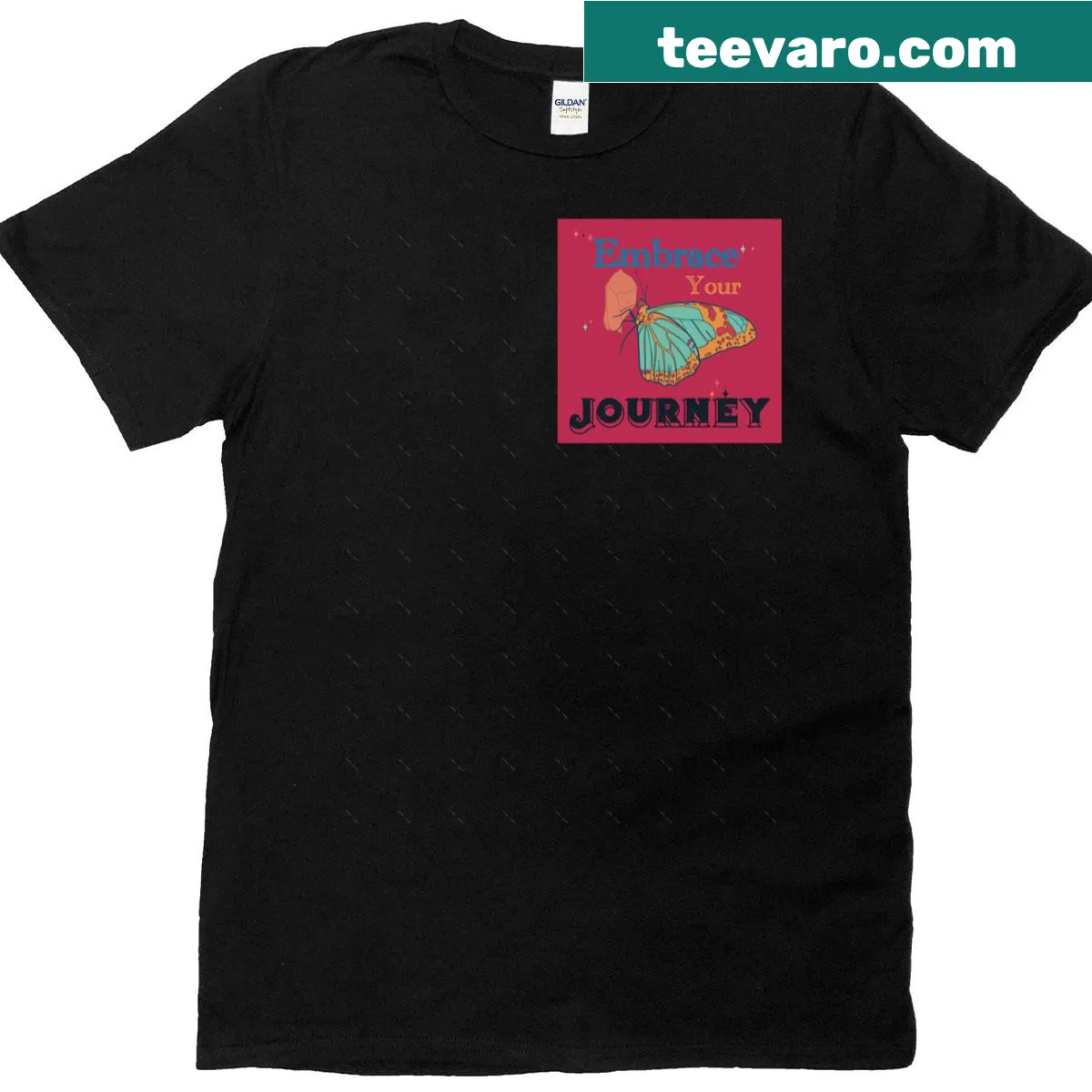 Oversized T-shirt with a motivational sunset bloom illustration design. — on a men's t-shirt