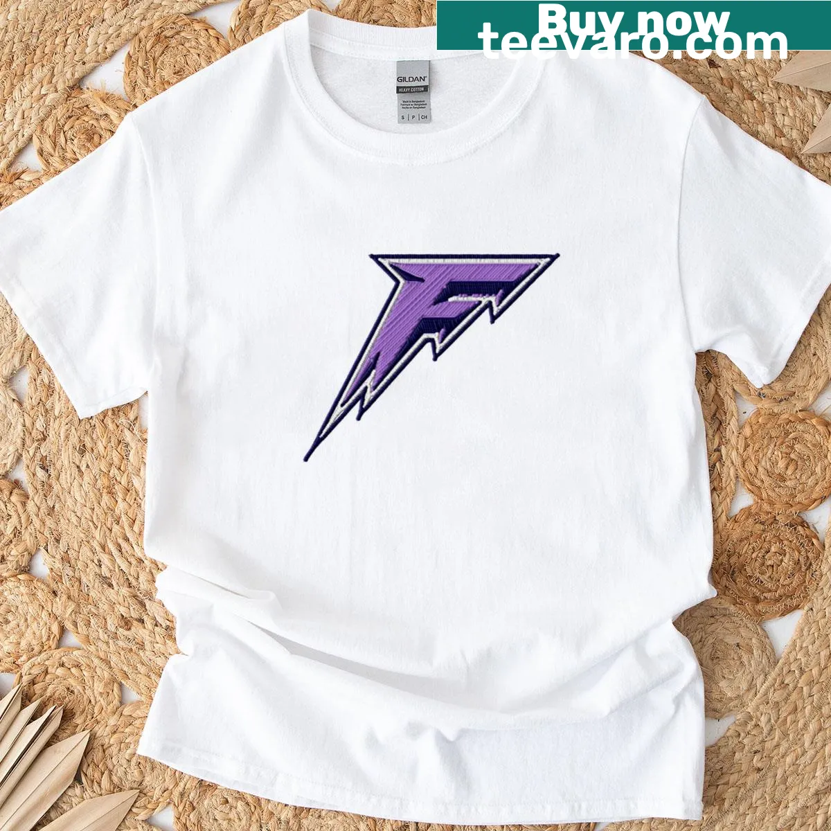 Embroidered Minnesota women's ice hockey spirit T-shirt — on a men's t-shirt