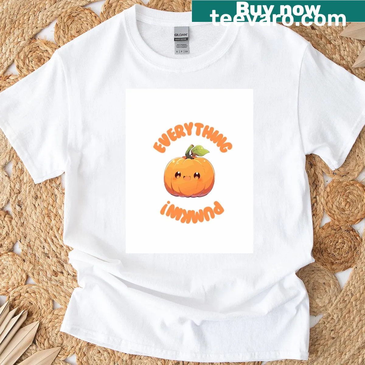 Playful typography design celebrating pumpkins on a T-shirt — on a men's t-shirt