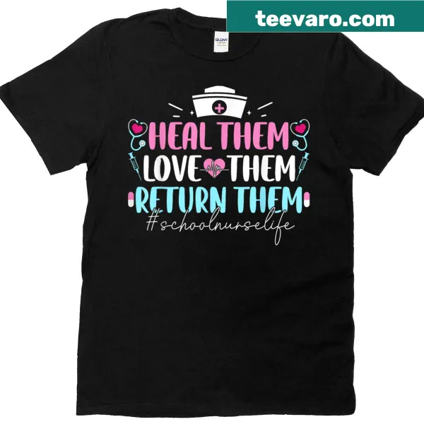 Humorous t-shirt for school nurses featuring a playful take on their unique role.
