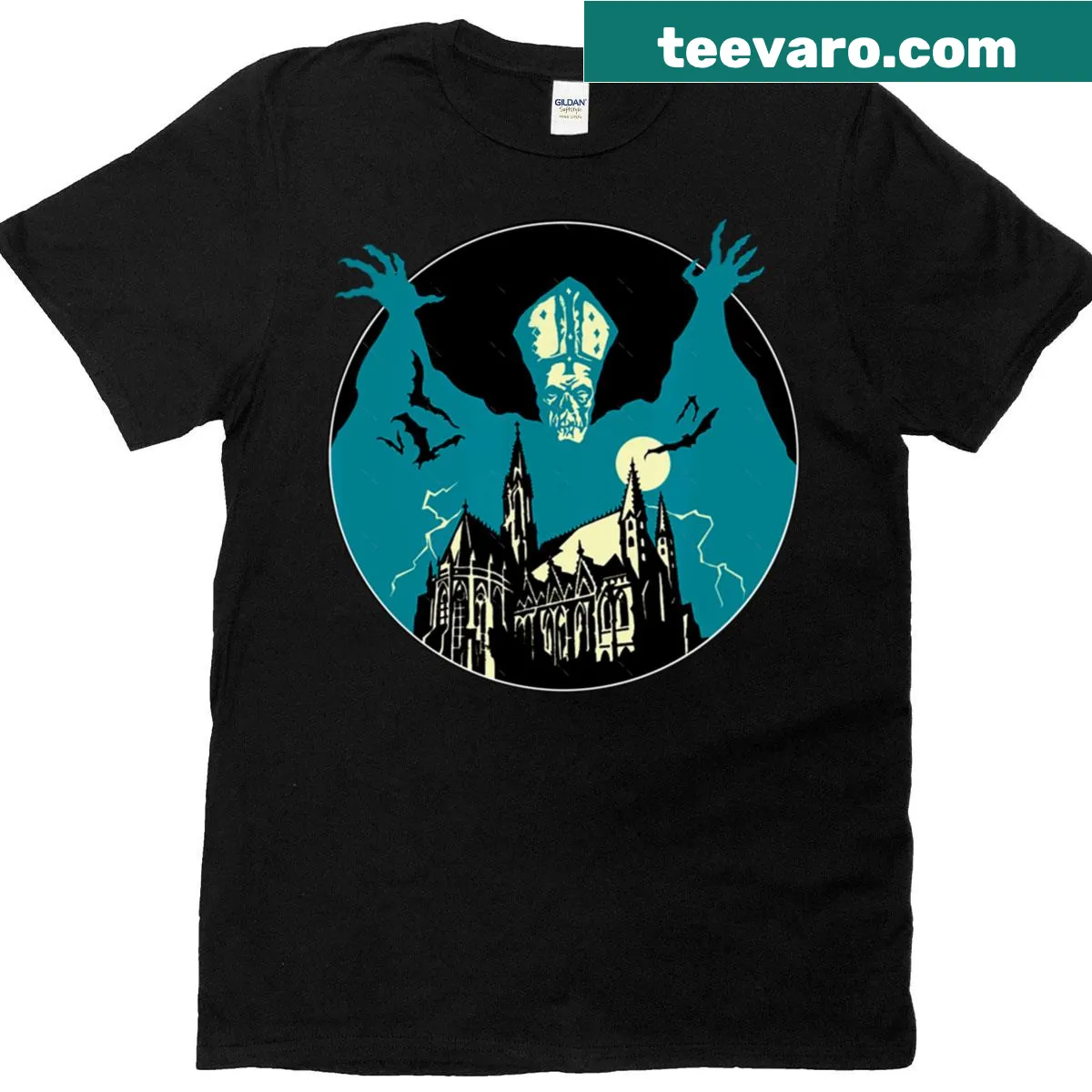 Vintage Ghost Opus t-shirt with intriguing ghostly graphic — on a men's t-shirt