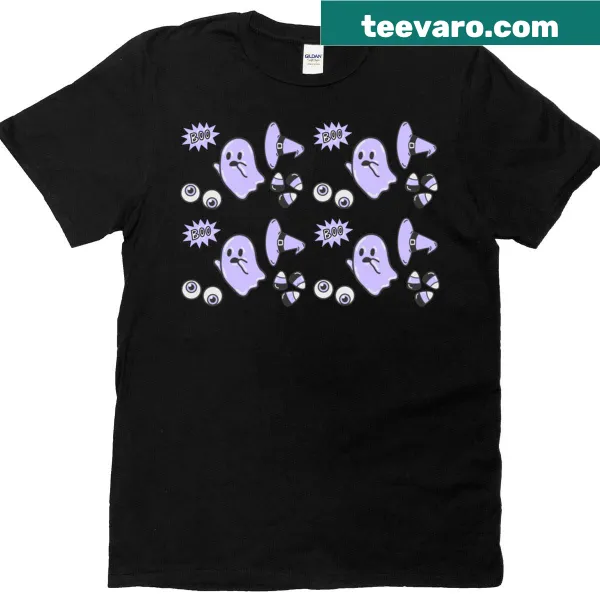 Halloween-themed pattern graphic t-shirt