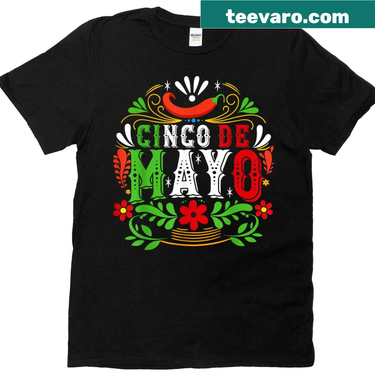 Cinco De Mayo Fiesta Squad graphic t-shirt — on a men's t-shirt