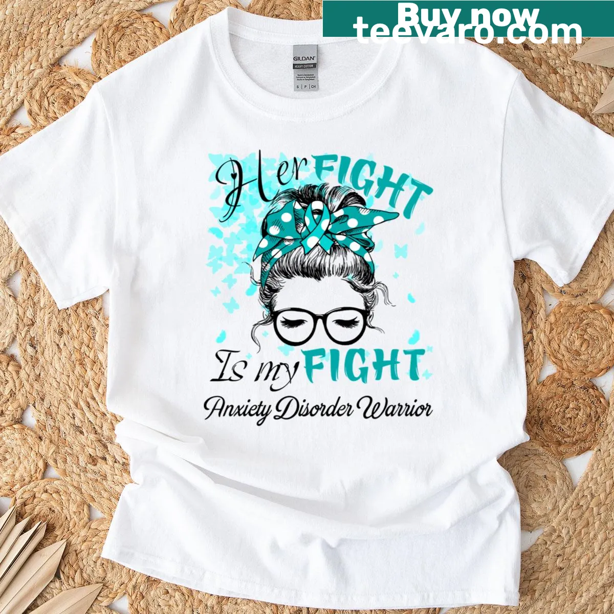 Inspirational typography on a mental health awareness t-shirt — on a men's t-shirt