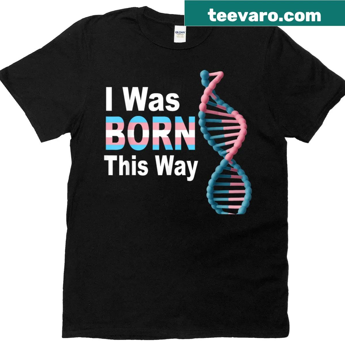 Pride-themed T-shirt with the phrase I Born This Way — on a men's t-shirt
