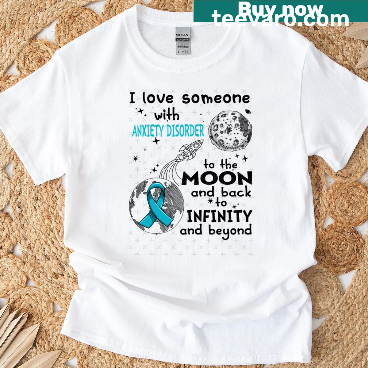 Sentimental T-shirt about love and anxiety support — on a men's t-shirt