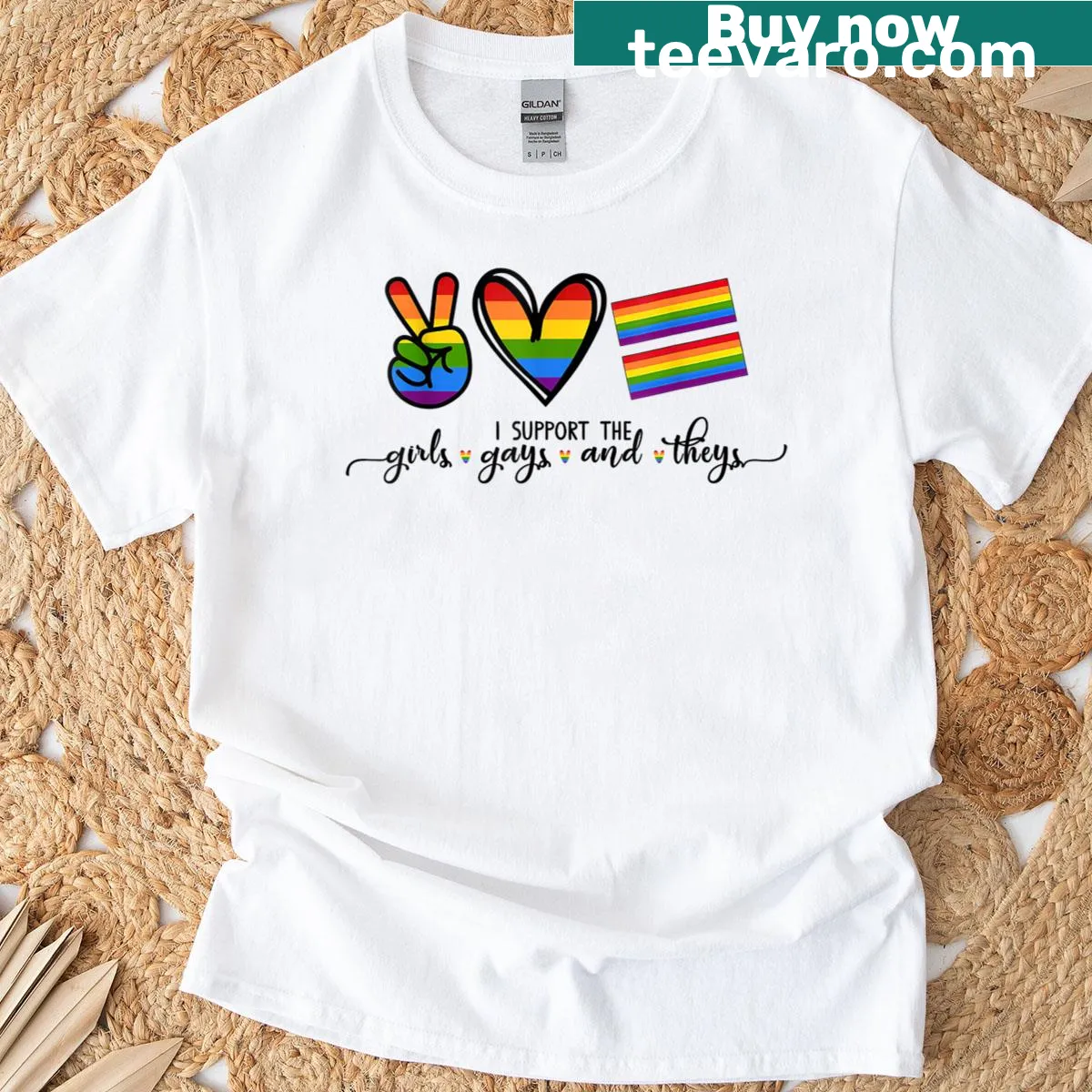 Supportive t-shirt for LGBTQ+ rights with bold text — on a men's t-shirt