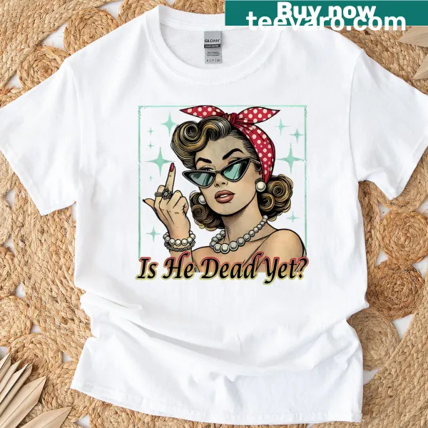 Vintage-style t-shirt with an edgy phrase about mortality