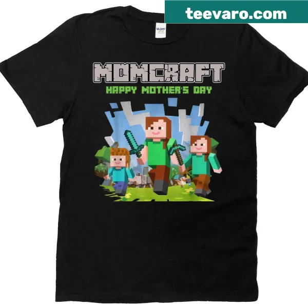 Momcraft T-shirt celebrating gaming moms for Mother's Day