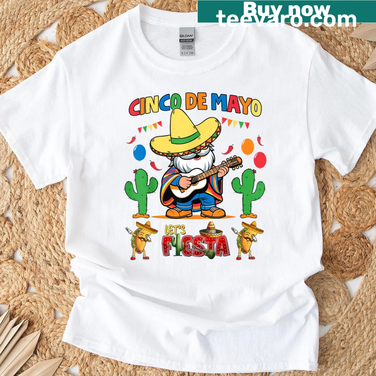 Cinco de Mayo themed t-shirt for festive celebrations. — on a men's t-shirt