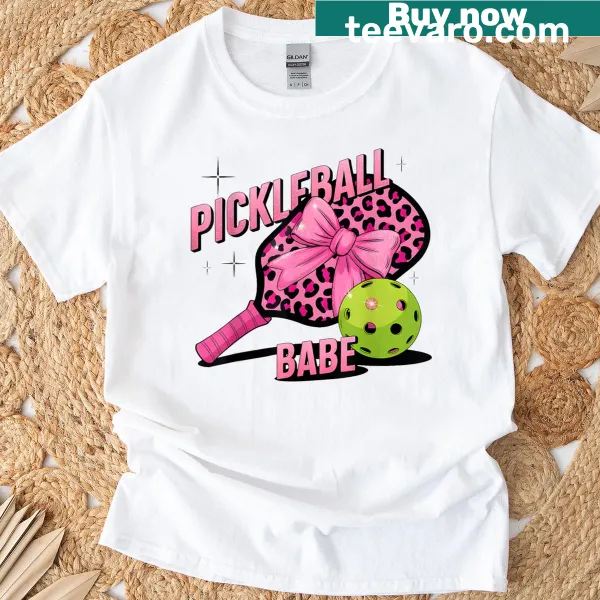 Retro-style t-shirt for women featuring a pickleball-themed design.