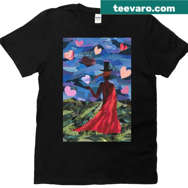 Cute cartoon of a plague doctor in love on a t-shirt