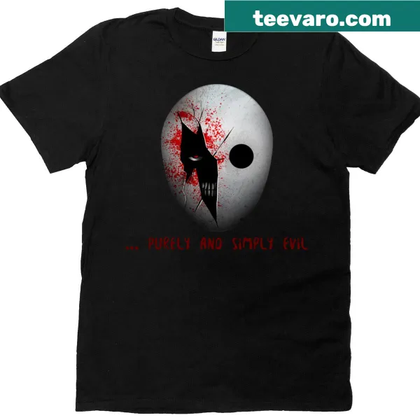 Bold oversized t-shirt with a humorous phrase about evil