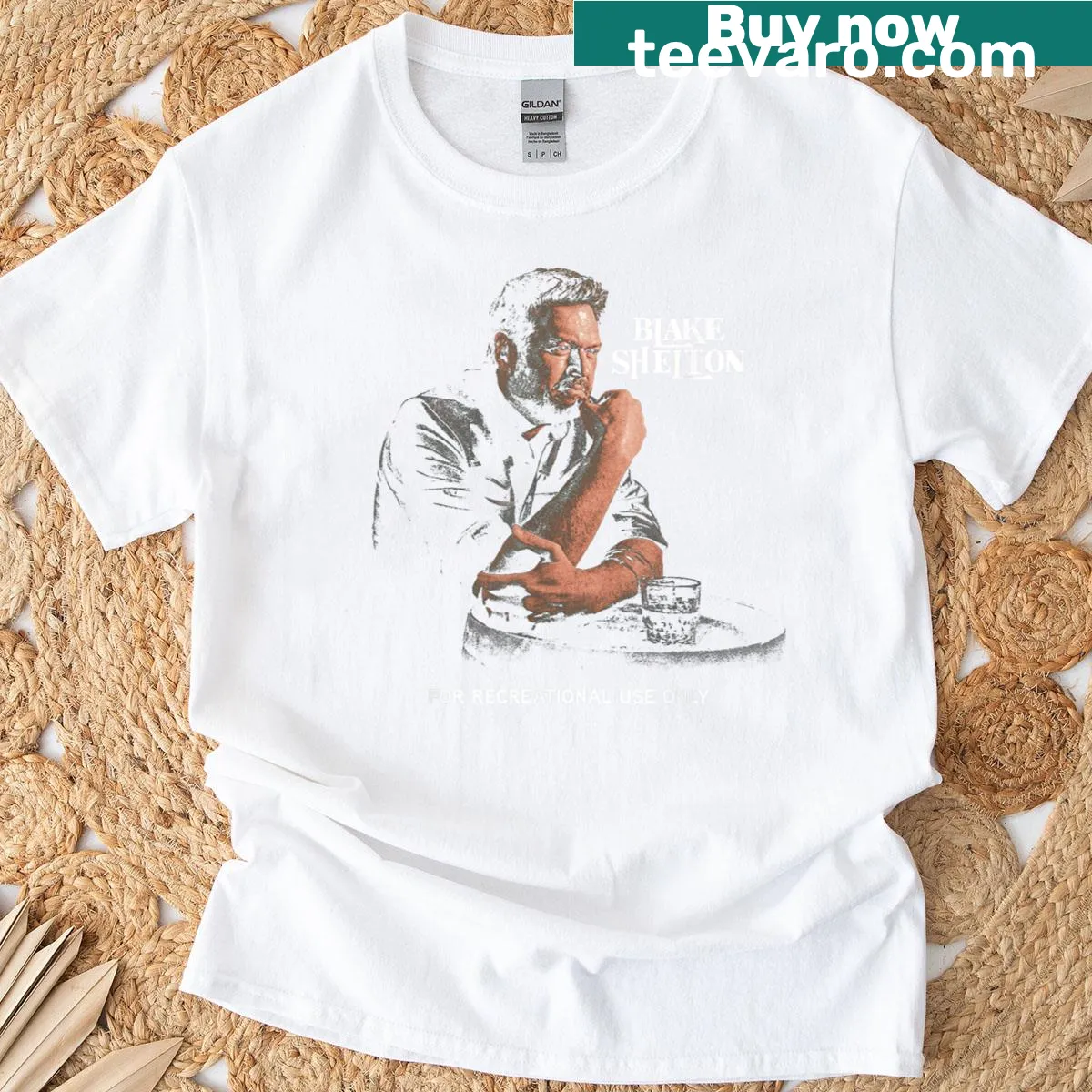 Minimalist T-shirt with the word 'Recreational' in typography — on a men's t-shirt