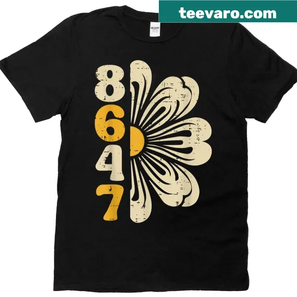 Daisy flower design T-shirt with the word 'Resist.'