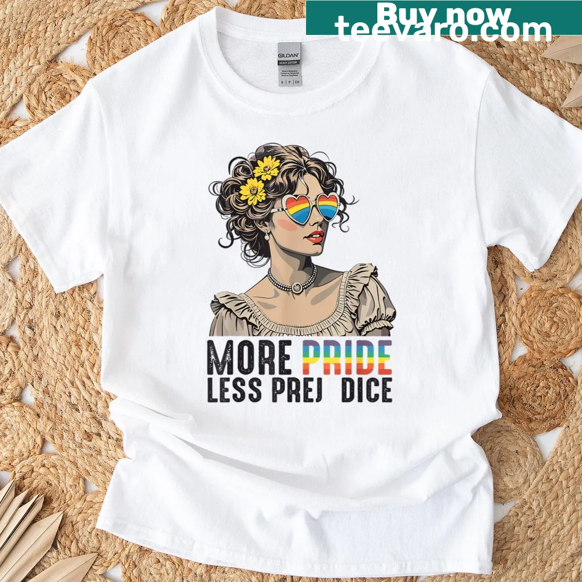 Retro-style LGBTQ+ Pride Month T-shirt with a supportive message. — on a men's t-shirt