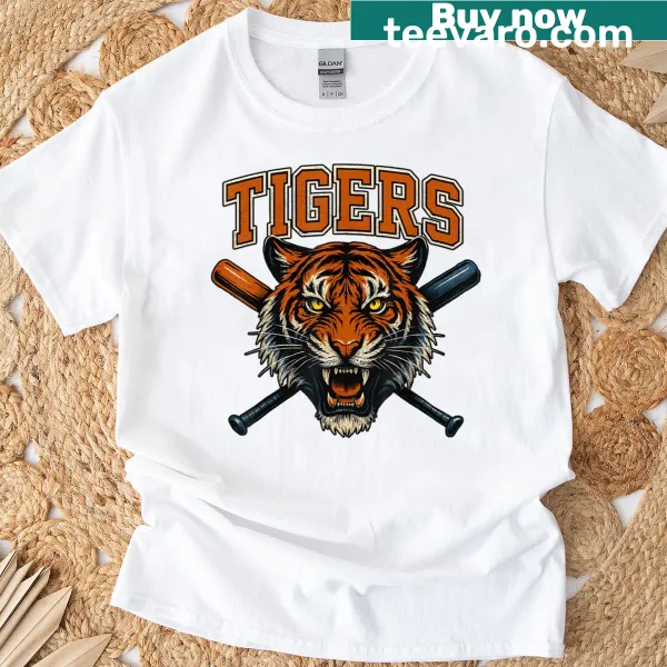 Retro Tigers T-shirt featuring a bold tiger graphic.