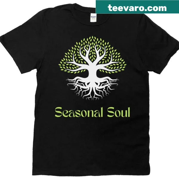 Abstract typography design representing seasons on a T-shirt