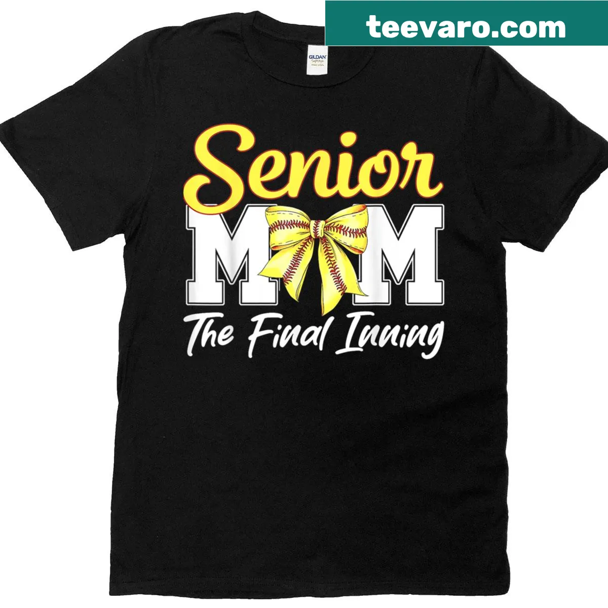 T-shirt for Senior Softball Moms with class of 2025 design — on a men's t-shirt