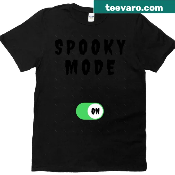 Oversized t-shirt with a playful design inviting to 'Spooky Mode'