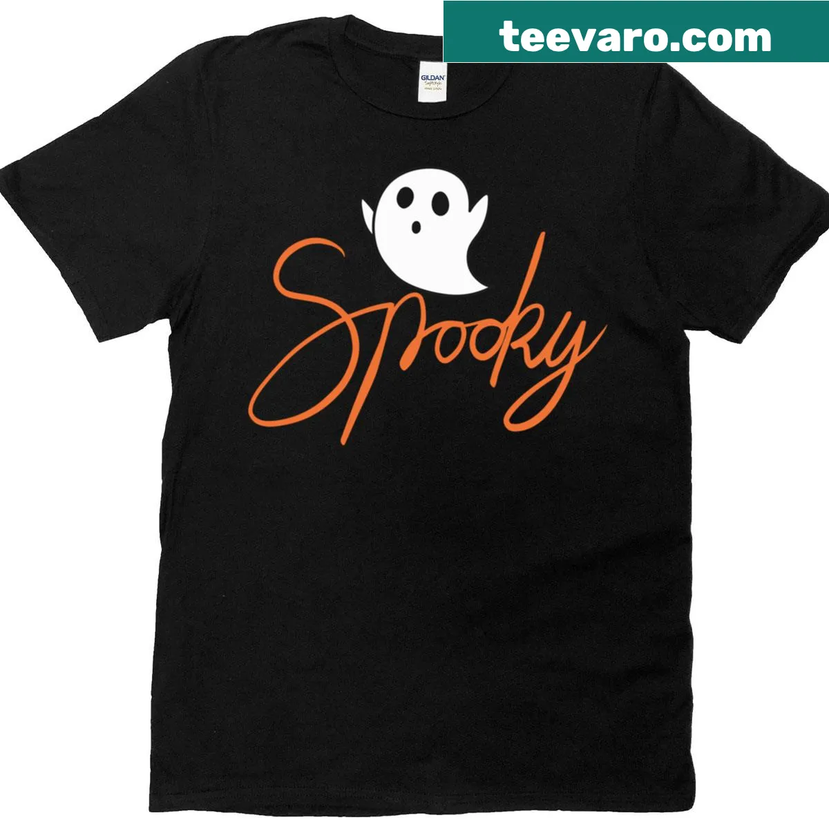 T-shirt featuring a spooky-themed graphic that evokes a haunting mood. — on a men's t-shirt