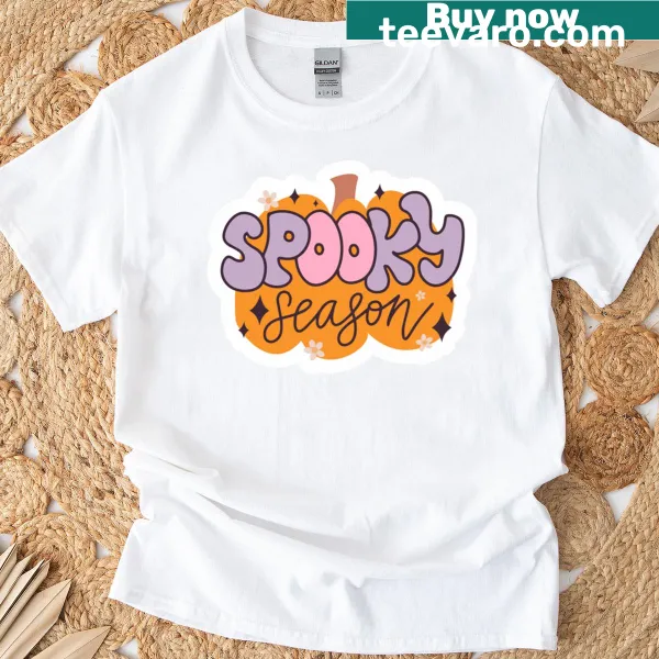 Funny Halloween-themed t-shirt for kids with spooky season slogan