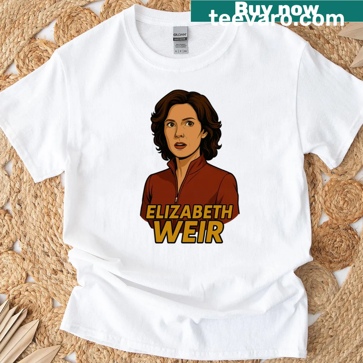 Illustration of Elizabeth Weir from Stargate Atlantis — on a men's t-shirt